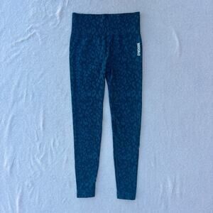 Gymshark Adapt Animal Seamless Leggings Women’s Blue High Waist Ruched - No Size